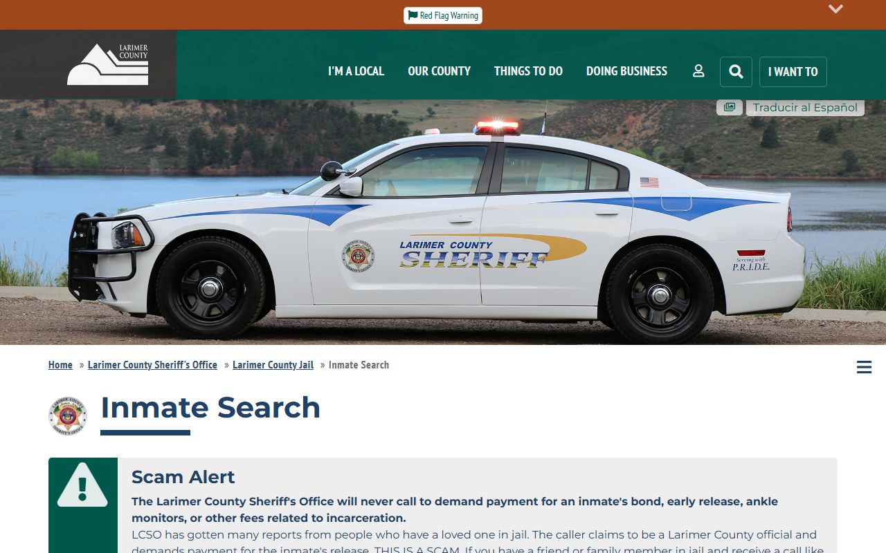 Larimer County inmate search tool